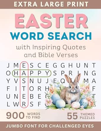 Easter Word Search Extra Large Jumbo Print for Adults & Seniors