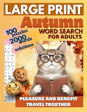 Autumn Word Search for Adults Large Print