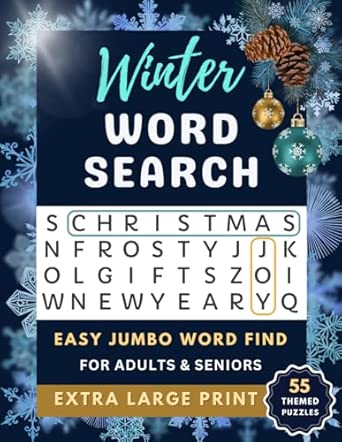 Extra Large Print Winter Word Search