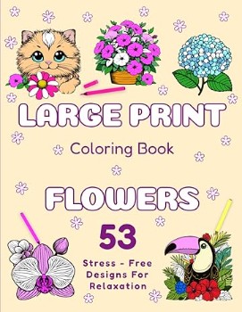 Large Print Coloring Book for Adults
