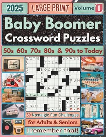 Baby Boomer Crossword Puzzle Book