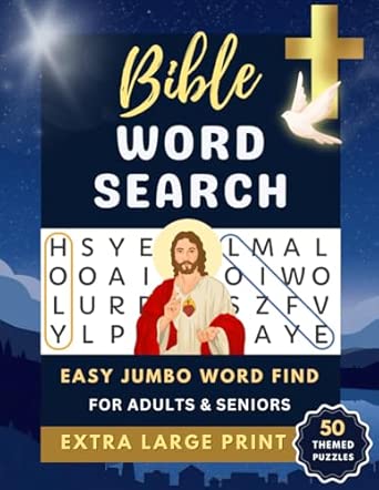 Bible Word Search Extra Large Jumbo Print for Adults & Seniors