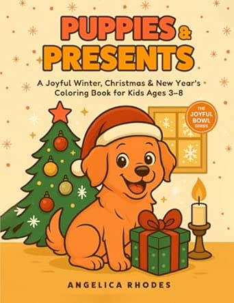 Puppies & Presents – A Joyful Winter, Christmas & New Year's Coloring Book for Kids Ages 3–8