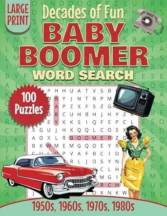 Decades of Fun Baby Boomer Word Search Large Print