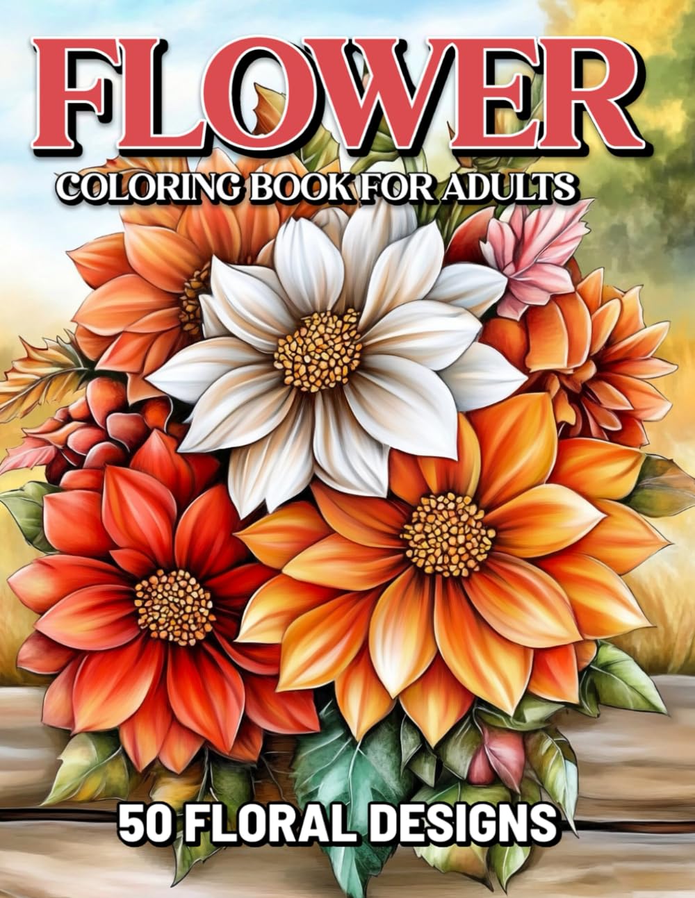 Flower Coloring Book for Adults