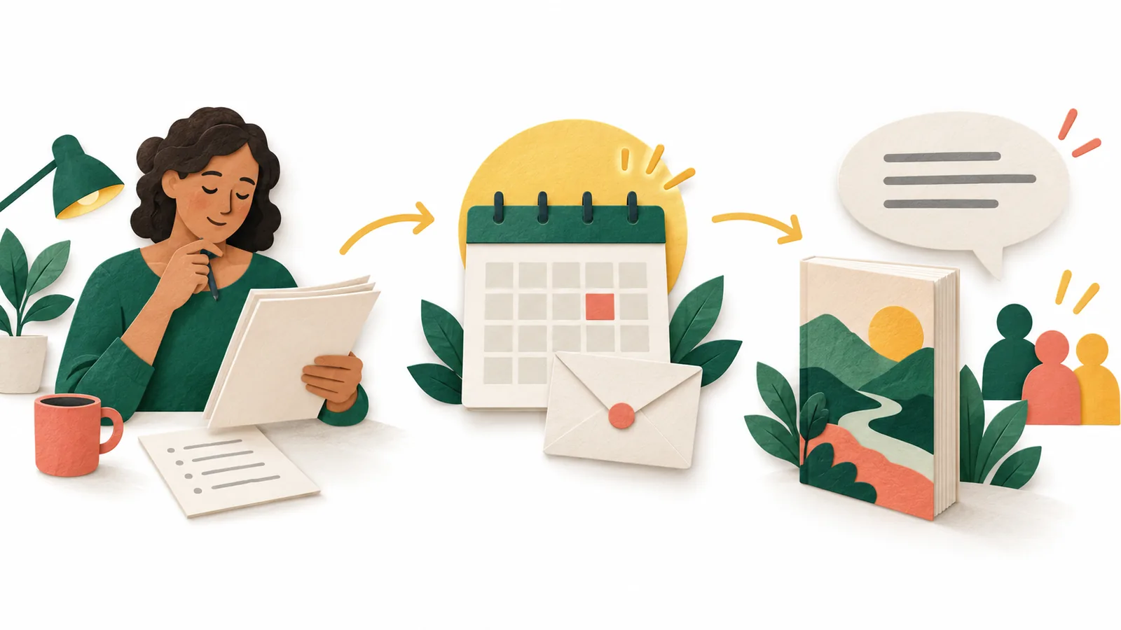 An advance reader's private notes followed by a publication calendar and an independent public book opinion